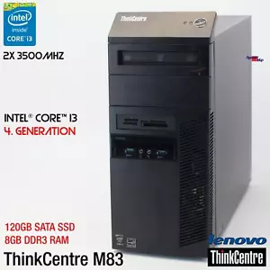IBM LENOVO THINKCENTRE M83 10BE I3 Computer PC 120GB SSD 8GB RS-232 Windows 10 - Picture 1 of 5