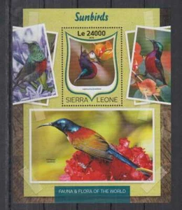 D647. Sierra Leone - MNH - 2016 - Fauna - Animals - Birds - Sunbirds - Bl - Bild 1 von 1