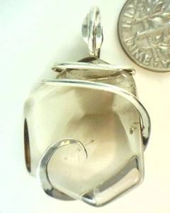 43.63ct Polished Natural Phantom Smokey Quartz Crystal in Sterling Silver Pendan - Picture 1 of 4