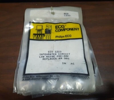 (Qty 5) ECG1223  Integrated Circuit Low Noise Pre amp  - Image 1 of 2