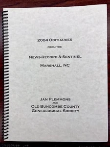 Madison County NC Obituaries 2004 Actual copies News Record Sentinel newspaper - Picture 1 of 1
