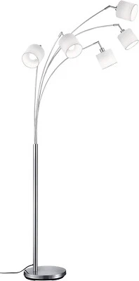 Bogenlampe Bogenleuchte Stehlampe gebürstet H200 cm  5xE14 LED möglich - Bild 1 von 2