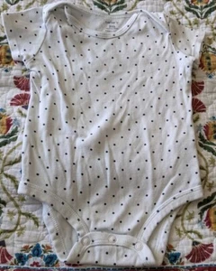 Carter's bianco con pois neri pezzo unico taglia 9M - Foto 1 di 3