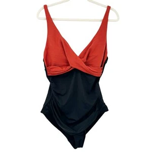 Sea Level Damen Strand Colorblock vorne gekreuzt Einteiler Badeanzug Größe 12 - Bild 1 von 9