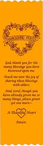 "Thanksgiving Prayer..." Thanksgiving Bible Bookmark Ribbons, pack of 10 (#6762) - Imagen 1 de 1