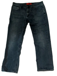 PIERRE CARDIN COUTURE Blue Faded Denim Wide Leg Jeans Actual Size W36 L28 - Picture 1 of 11