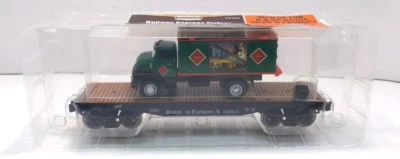 Menards O-Gauge REA Flatcar w 1956 REA Box Truck NIB - Image 1 of 3