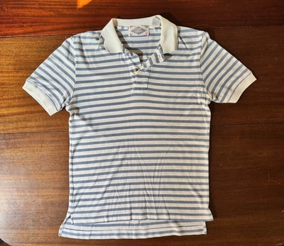 Polo Preppy Vintage Años 80 Fresh Squeeze Azul y Blanco Rayas De Colección Talla L Moderno Talla M Foto 1 de 4