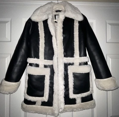 Chaqueta Abrigo Abercrombie & Fitch Para Mujer Vegana Imitación Cuero e Imitación Piel de Oveja XS Foto 1 de 4