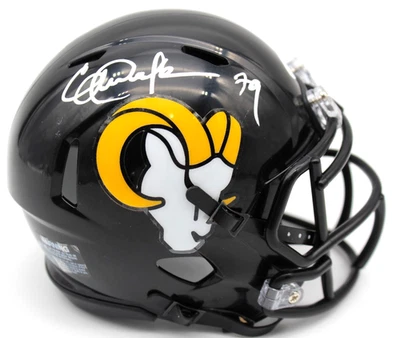 Eric Dickerson Los Angeles Rams Signed Custom Mini Football Helmet w/JSA COA - Image 1 of 2