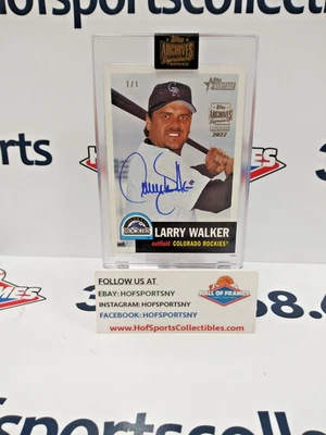 2022 TOPPS ARCHIVES RETIRED SIGNATURE EDITION LARRY WALKER AUTO 1/1 - Image 1 of 3