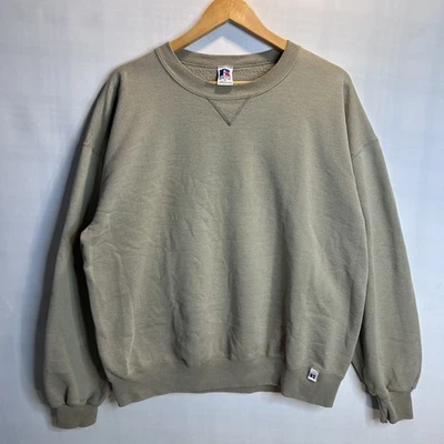 Sudadera Russell Athletic De Colección Años 90 Cuello Redondo Hecha en EE. UU. Bronceada en Blanco Para Hombres XL Foto 1 de 4