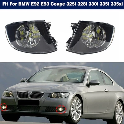 2 светодиодных противотуманных фары на передний бампер для BMW E92 E93 Coupe 325i 328i 330i 335i 335xi - Изображение 1 из 4