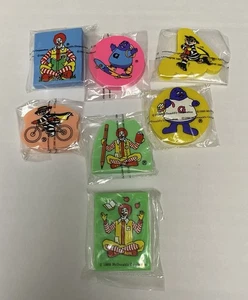 McDonalds 1989-91 Lot 7 Radiergummis Ronald Grimasse Hamburglar versiegelt - Bild 1 von 15