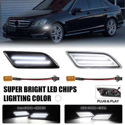 Luces LED laterales para Mercedes Benz W204 C250 C300 C350 Clase C 2012-2014 Foto 1 de 4