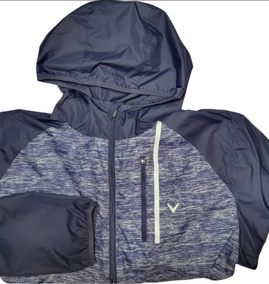 Callaway Cortavientos Hombre XL Cremallera Completa Azul Marino Golf Atlético Foto 1 de 4