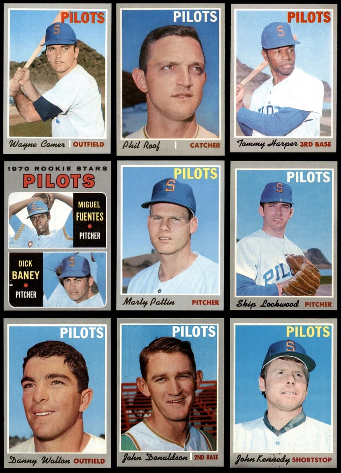 1970 Topps Seattle Pilots Near Team Set 8 - NM/MT 7115593 (14 / 30 cards) - Image 1 of 2