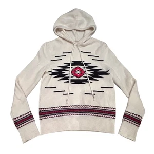 Polo Ralph Lauren Lana Cachemira Sudadera con Capucha Suéter Tejido Azteca Crema Pullover - Imagen 1 de 7