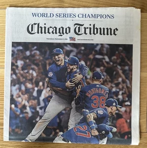 CHICAGO CUBS World Series Champions November 3, 2016 Chicago Tribune Newspaper - Picture 1 of 3