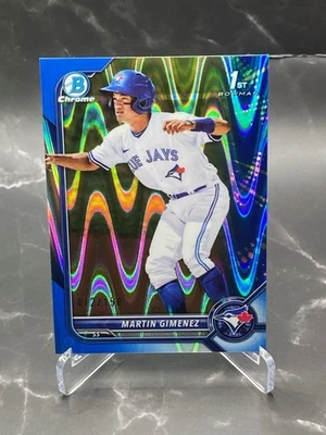 MARTIN GIMENEZ Blue RayWave /150 Refractor | 2022 Bowman Chrome BLUE JAYS - Image 1 of 2
