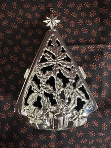 Lenox Kirk Stieff schenkender Baumschmuck versilbert aufklappbar Original Etikett & Box - Bild 1 von 9