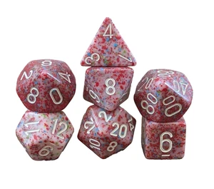Chessex Speckled Red Dice Set 7pcs D&D RPG Polyhedral Dice New TTRPG D20 D6 - Picture 1 of 5