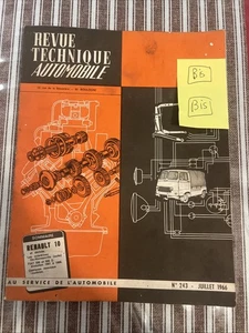 REVUE TECHNIQUE RENAULT 10 CARAVELLE 1100 S Coupe Cabriolet R 8 10 Major - Picture 1 of 15