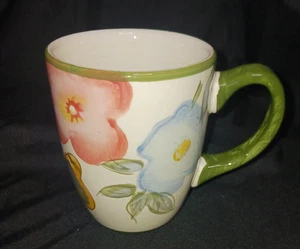 PFALTZGRAFF BUTTERFLY FLORAL BOTANICAL COFFEE MUG HAND PAINTED - Picture 1 of 4