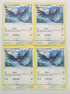 POKEMON TCG SWORD & SHIELD Base Corvisquire x4 4x Uncommon Playset #151/202 NM! - Picture 1 of 1