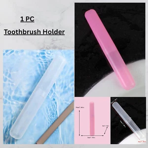 Toothbrush Case Travel Cover Plastic Holder, Family Pack, Brushes Holidays - Picture 1 of 10