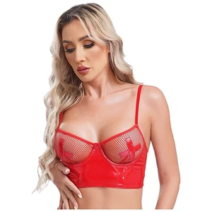 Womens Bustier Party Lingerie Ladies Bra Underwire Balconette Back Zipper Cami - Picture 1 of 42