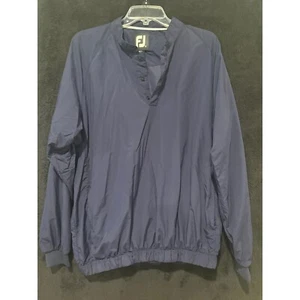 FootJoy Golf Pullover Windbreaker Lightweight Rain Jacket Navy Blue Large - Picture 1 of 8