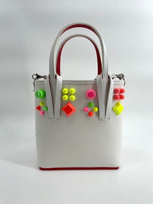 Christian Louboutin Calfskin Empire Spike Studded Mini North South Cabata Tote - Image 1 of 4