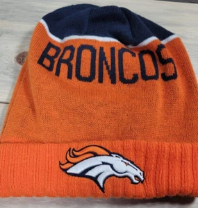 Denver Broncos Invierno Gorro Puños Gorra Hombres NFL Nueva Era Tejido Naranja - Imagen 1 de 4