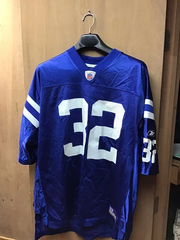 Reebok Edgerrin James #32 Indianapolis Colts Men's NFL Jersey Blue XL Sz Mens Cover