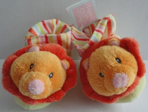 Russ NEW Baby Non Slip Slippers Lion Animal Soft Colorful Fabric 0-10 month - Picture 1 of 1