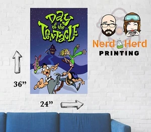 Day of the Tentacle MS-DOS Retro Game Poster Multiple Sizes 11x17-24x36 - Picture 1 of 2