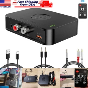 Bluetooth 5.4 Receiver Transmitter Wireless 3.5mm AUX to RCA Audio USB Adapter - Picture 1 of 11