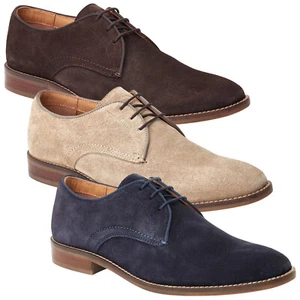 Base London Hombre Bronte Ante Zapatos Derby Estilo Informal Comodidad Verano - Imagen 1 de 16
