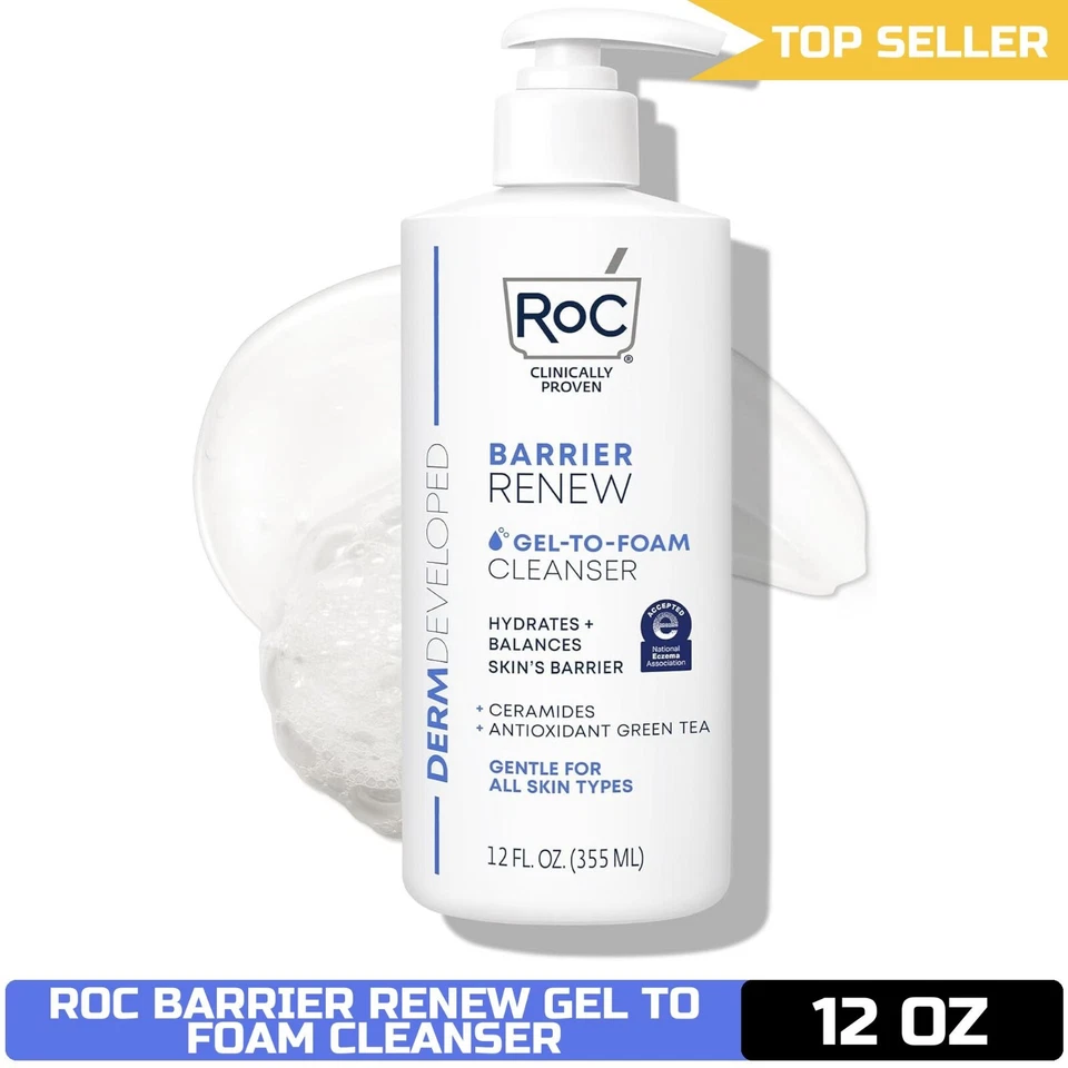 Limpiador facial en gel a espuma RoC Barrier Renew - 12 oz Foto 1 de 4