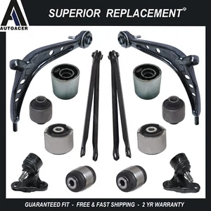 FRONT REAR CONTROL TRAILING ARMS BALL JOINTS BUSHING KIT 14pcs for BMW E46 01-05 - Bild 1 von 11