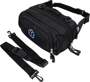 LINE2design First Aid Fanny Pack - First Responder EMS EMT Paramédico Bag - Negro - Imagen 1 de 9