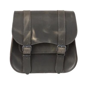 Ledrie Satteltasche 1 Stück aus Leder schwarz/braun mit Schnallen 39x13x35cm 18L - Picture 1 of 4