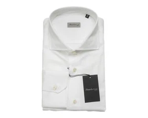 Sartorio by Kiton $650 White Cotton Spread Collar Dress Shirt (40 eu) 15.75 US - Picture 1 of 4