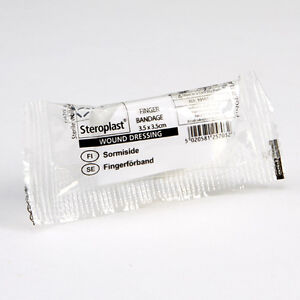 12 x  Sterile First Aid Finger Dressing Bandages - Steropax / Steroplast