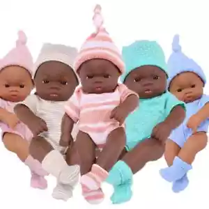 Realistic Black African Reborn Doll Unisex Soft Dark Skin Baby Newborn Kids Toys - Picture 1 of 30