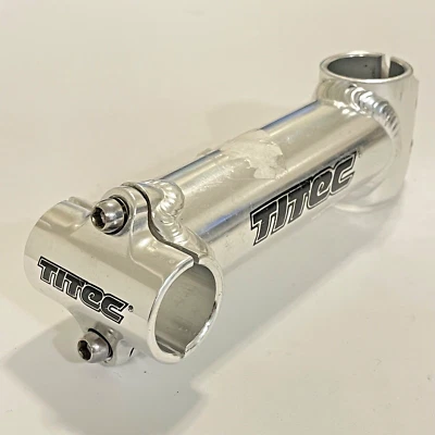 Vintage Titec Stem 1 1/8 in Threadless 25.4 mm MTB 130 mm 2 Bolt Silver Polish - Image 1 of 4