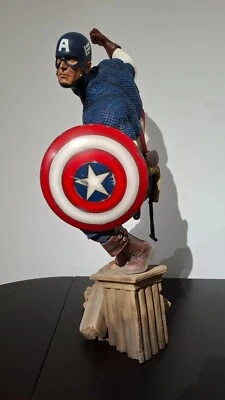 Sideshow Captain America Allied Charge on Hydra Premium Format 1/4 Scale Statue - Photo 1/4