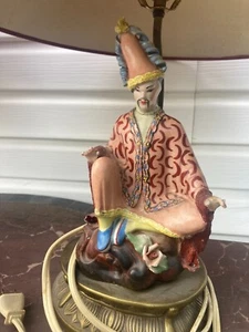 ORIENTAL LAMP SET MAN & WOMAN 1940'S - Picture 1 of 12