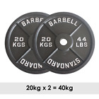 Cast Iron Weight Plates Set Pair 2" Hole Disc Dumbbell Olympic Barbell Weights